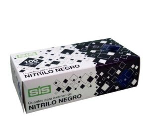 GUANTE NITRILO NEGRO T/XL 100U