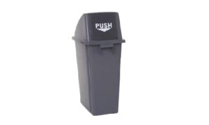 PAPELERA PUSH GRIS 60L