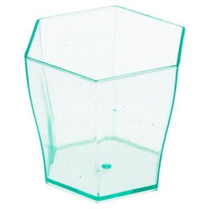 RECIPIENTE APERITIVO HEXAGONAL PS VERDE 60ML 24U