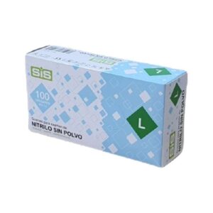 GUANTE NITRILO AZUL T/L 100U