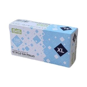 GUANTE NITRILO AZUL T/XL 100U