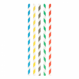 SORBETE PAPEL RECTO RAYAS COLOR 0,8X23,5CM 100U