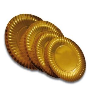 PLATO CARTÓN ORO 32CM 50U