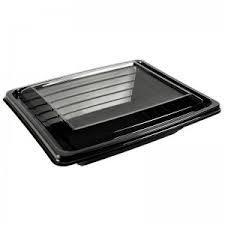 ENVASE NEGRO+TAPA PP RECT. 850ML 50U