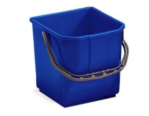 CUBO CARRO ASA PLÁSTICO AZUL/ROJO 25L