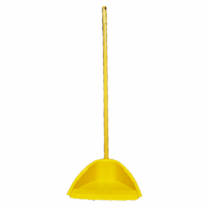 RECOGEDOR PLÁSTICO C/MANGO METÁLICO AMARILLO