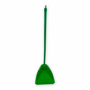 RECOGEDOR PLÁSTICO C/MANGO METÁLICO VERDE