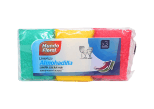 ESTROPAJO ESPONJA FLORAL 3U