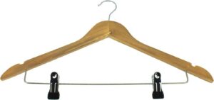 PERCHA MADERA NATURAL C/PINZAS