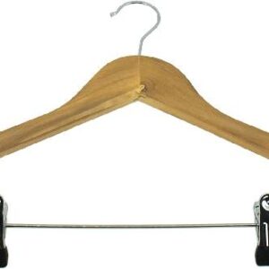 PERCHA MADERA NATURAL C/PINZAS