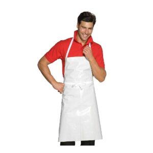 DELANTAL PETO PVC IGNÍFUGO BCO. 70X90CM