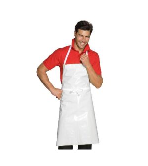 DELANTAL PETO PVC IGNÍFUGO BCO. 70X90CM