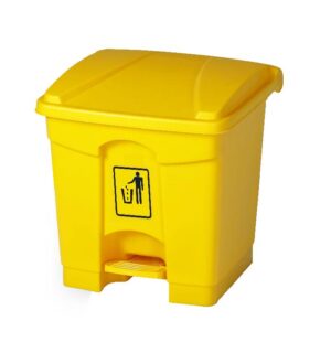 PAPELERA C/PEDAL AMARILLA 30L