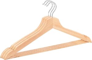 PERCHA MADERA NATURAL SET 3U