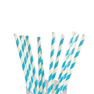 SORBETE PAPEL RECTO AZUL-BCO 0,6X20CM 100U