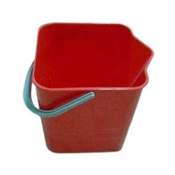 CUBO CARRO ASA PLÁSTICO ECO AZUL/ROJO 25L