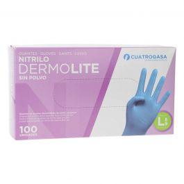 GUANTE NITRILO AZUL T/L 100U