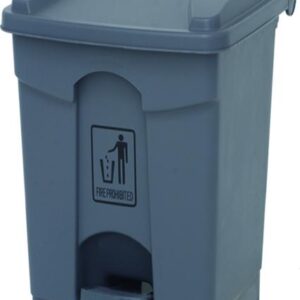 PAPELERA C/PEDAL ABS GRIS 68L