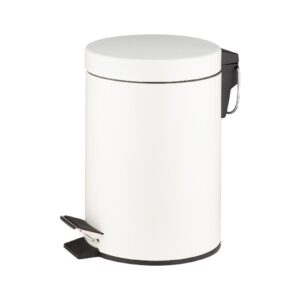 PAPELERA C/PEDAL BLANCA 5L