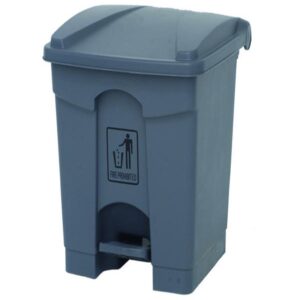 PAPELERA C/PEDAL GRIS 30L
