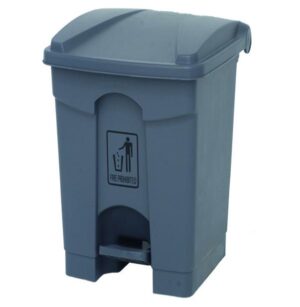 PAPELERA C/PEDAL GRIS 30L