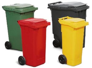 CUBO BASURA C/PEDAL Y RUEDAS DENOX 60L