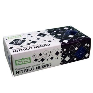 GUANTE NITRILO NEGRO T/L 100U