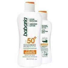 LECHE CORPORAL SOLAR BABARIA ALOE F-50 200ML