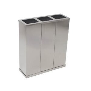 PAPELERA RECICLAJE CLASIF. INOX 3X25L