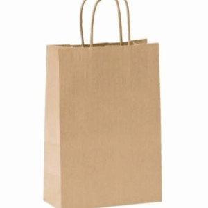 BOLSA PAPEL KRAFT ASA RETORC. 27+13X32CM 50U