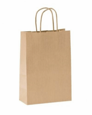 BOLSA PAPEL KRAFT ASA RETORC. 32+16X41CM 50U