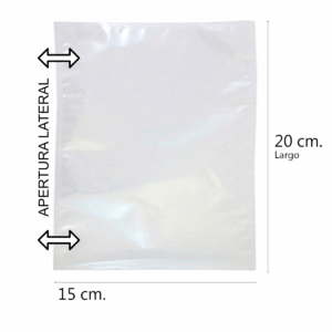 BOLSA ENV. VACÍO 15X20CM APERT. LATERAL 100U