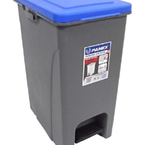 CUBO BASURA C/TAPA COLORES 30L