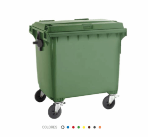 CONTENEDOR C/TAPA PLANA 1100L