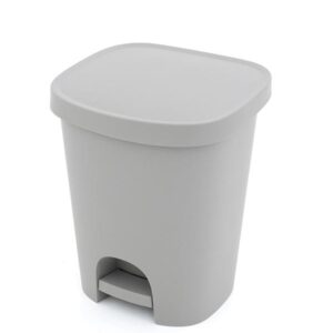 PAPELERA C/PEDAL PLÁSTICO GRIS 25L