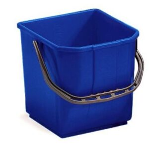 CUBO CARRO ASA PLÁSTICO AZUL/ROJO 25L