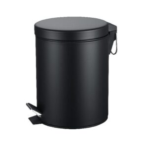 PAPELERA C/PEDAL NEGRA 5L