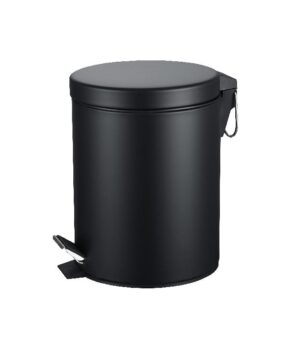 PAPELERA C/PEDAL NEGRA 5L