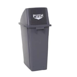 PAPELERA PUSH GRIS 60L