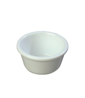 BOL MELAMINA RAMEKIN LISO BCO/NEGRO 6CM