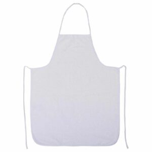 DELANTAL PETO PVC FORRADO ALGODÓN RIZO BCO. 65X85CM