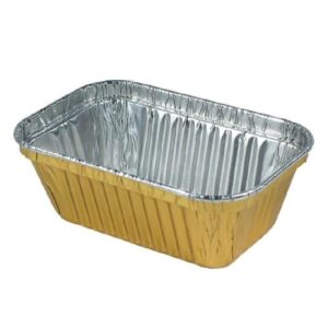 ENVASE ALUMINIO RECTANGULAR ORO 100U