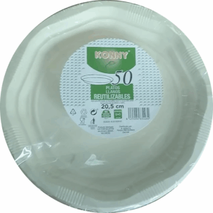 PLATO HONDO PLÁSTICO 20,5CM 50U