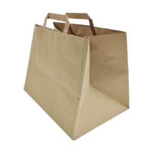 BOLSA PAPEL KRAFT ASA PLANA 32+22X26CM 50U