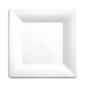 PLATO BAGAZO CUADRADO BCO 20X20CM 50U