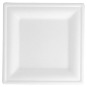 PLATO BAGAZO CUADRADO BCO 16X16CM 50U