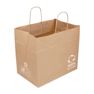 BOLSA PAPEL KRAFT ASA RETORC. 32+21X28,5CM 250U