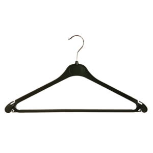 PERCHA PLÁSTICO 42X23 NEGRO 100U