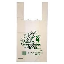BOLSA CAMISETA 40X50CM BCA. COMPOSTABLE 200U