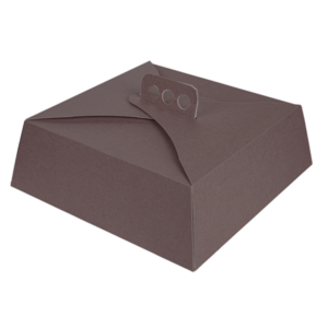 CAJA TARTA CUADRADA THEPACK CHOCOLATE 25U